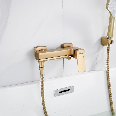 Смеситель для ванны однорычажный  Shevanik S4002G, Золотой сатин