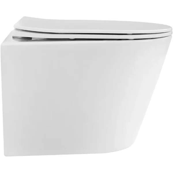 Унитаз подвесной Abber Bequem AC1102T безободковый, торнадо, с сиденьем микролифт, белый