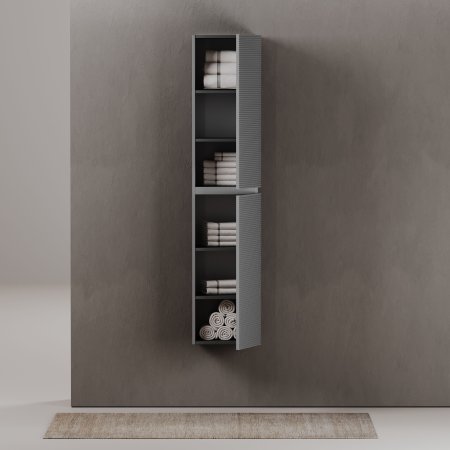 Шкаф-пенал подвесной SANCOS Folk, 350х350х1650 мм, цвет Ergraut soft,  PFL35ES