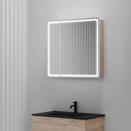 Шкаф-зеркало Sancos Mirror MI80EG 80 дуб галифакс натуральный