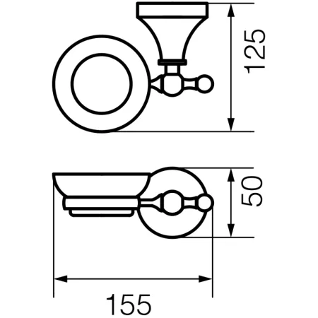 Мыльница Veragio Gialetta Dorato VR.GIL-6450.DO
