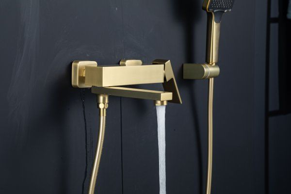 Смеситель для ванны Frap F3291-3, сатин золотой