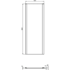 Боковая стенка Ideal Standard Connect 2 K9298V3 75х195 черный матовый