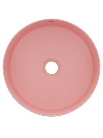 Раковина накладная круглая, AQUAme AQM5012MP цвет розовый матовый 355x355x120