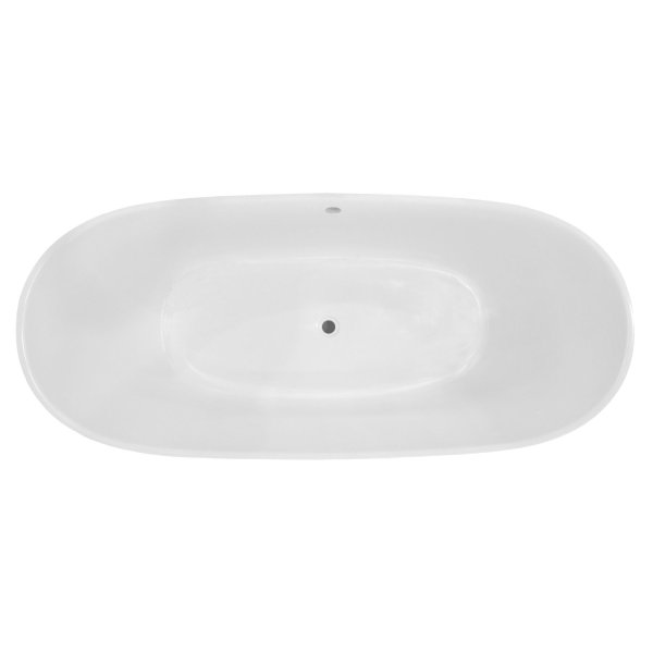 Каменная ванна пристенная Azario Salieri 170 169х77 круглый перелив (AZ-81028)