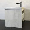 Тумба-умывальник COMFORTY Comforty Никосия-70П дуб белый с раковиной COMO 70