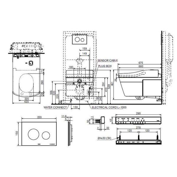 Унитаз подвесной Toto Neorest AH CW996PVD+TCF996RWG с крышкой-сиденьем с функцией биде