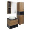 Зеркало-шкаф COMFORTY "Штутгарт-60" дуб тёмно-коричневый