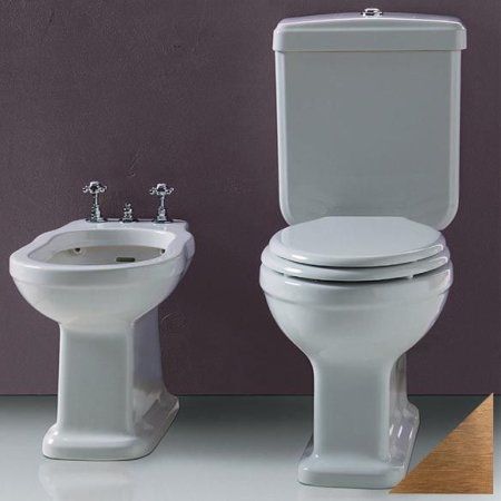 Унитаз-компакт Simas Londra LO931bi горизонтальный выпуск, белый/бронза