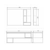 Зеркало-шкаф COMFORTY "Турин-120" дуб бежевый