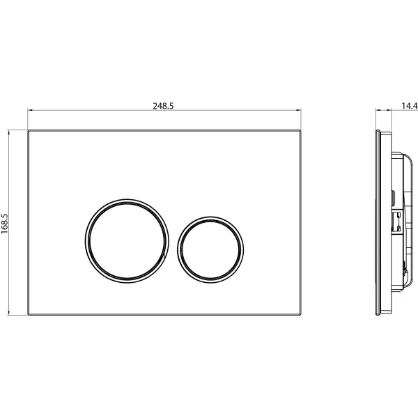 Кнопка смыва Charus Bagliore FP.330.AQUABLUE.10 для инсталляции, лазурно-синий/хром