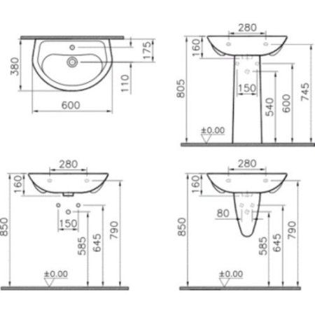 Раковина VitrA Arkitekt 6604B003-0001