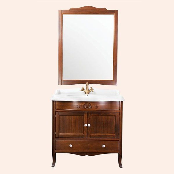 Мебель для ванной Tiffany World Veronica Ver 90/C noce/cer орех/керамика