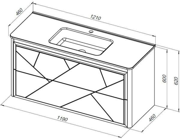 Тумба под раковину Allen Brau Paris 120 1.360003.BGM синий матовый