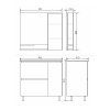 Тумба-умывальник COMFORTY "Верона-90" дуб белый с раковиной Quadro 90