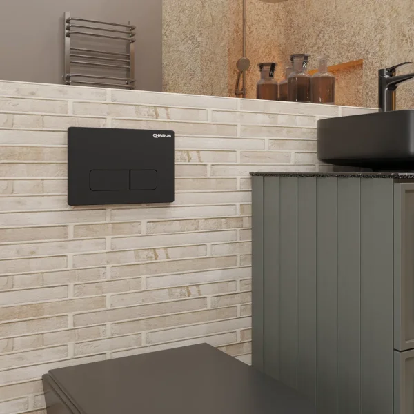 Кнопка смыва Charus Elegia FP.320.DW.01 для инсталляции, черный матовый