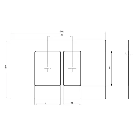 Кнопка смыва Remer RB820CR для инсталляции, хром