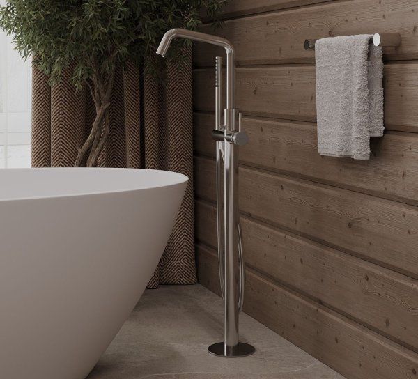 Смеситель для ванны Allen Brau Priority 5.31008-MG (с внутренней частью) графит браш