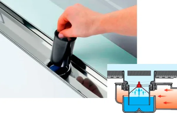 Погружной стакан с мембраной Tece TECEdrainline 660016 для душевого трапа