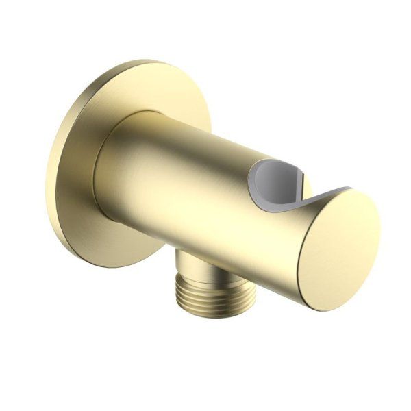 Шланговое подсоединение с держателем Aquatek AQ2464BG, золото шлифованное