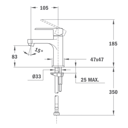 Смеситель Teka Nexos 663450200 хром