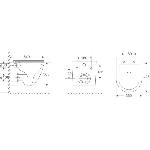 Унитаз подвесной WeltWasser Merzbach 043 XL MT-BL 10000013369 безободковый, торнадо, с сиденьем микролифт, черный матовый