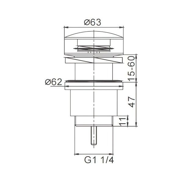 Донный клапан для раковины универсальный Frap F62-3, золотой