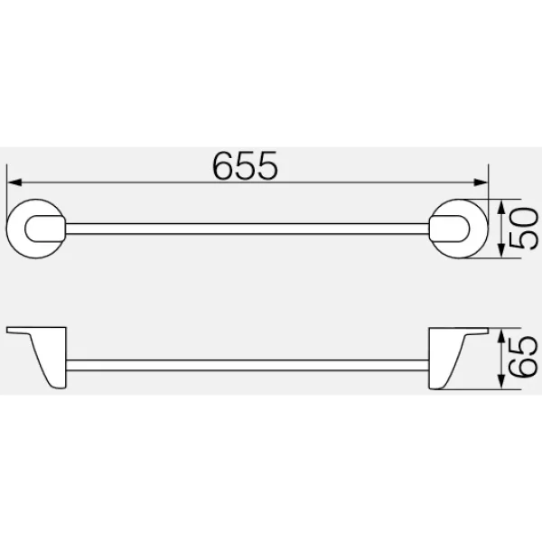 Полотенцедержатель 65,5 см Veragio Oscar Cromo OSC-5221.CR