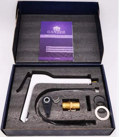 Высокий смеситель для раковины-чаши Ganzer  GZ20012-F белый