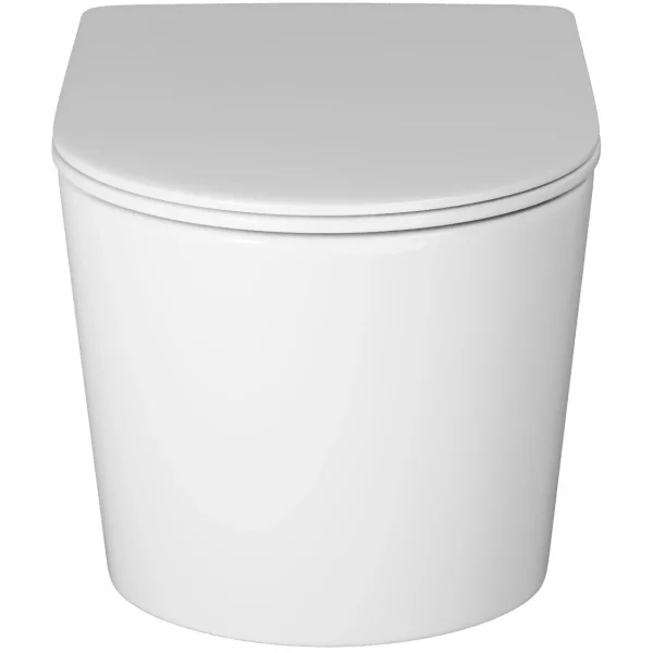 Унитаз подвесной Grossman GR-4499SQ безободковый, торнадо, с сиденьем микролифт, белый