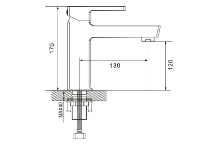 Смеситель для раковины Rose R1801G-1, золотой сатин