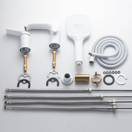 Смеситель для ванны Shevanik S4FS11UT2CMJ, Белый