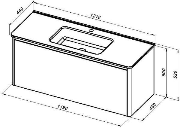 Тумба под раковину Allen Brau Gravity 120 1.370015.PWM папирус матовый