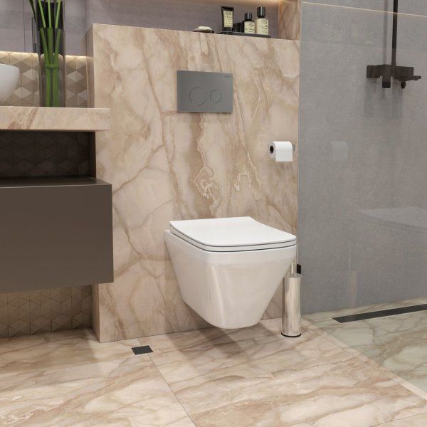 Унитаз подвесной Teymi Kati безободковый, сиденье микролифт T40701