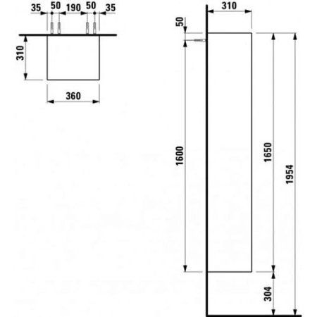 Шкаф-пенал Laufen Palomba 4.0675.2.180.221.1 36 R светлая груша