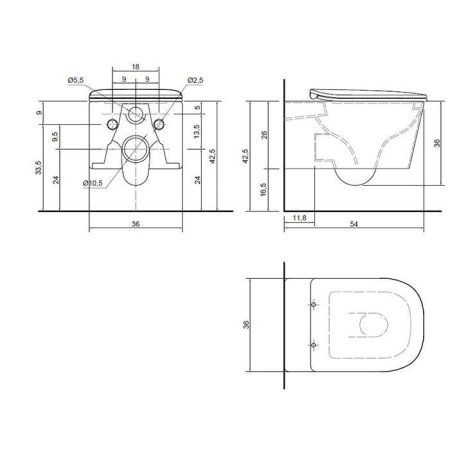 Унитаз подвесной Antonio Lupi Komodo с сиденьем микролифт, белый глянцевый