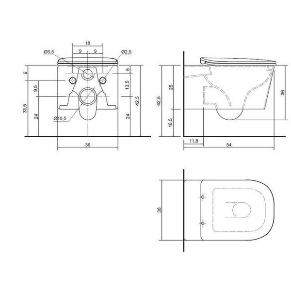 Унитаз подвесной Antonio Lupi Komodo с сиденьем микролифт, белый глянцевый