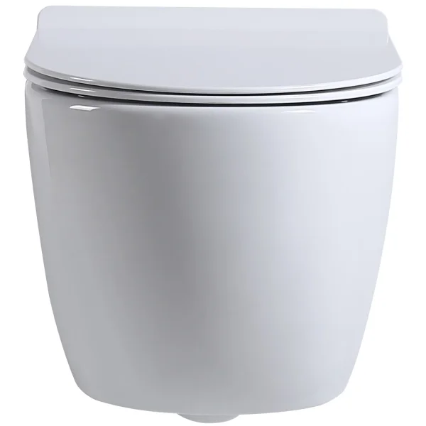 Унитаз подвесной beWash Lusso BKWHR004550 безободковый, с сиденьем микролифт, белый