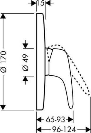 Смеситель Hansgrohe Metris E 31675000 для душа