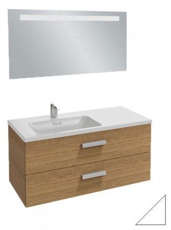 Мебель для ванной Jacob Delafon Vox 100 L изогнутая ручка, белый меламин
