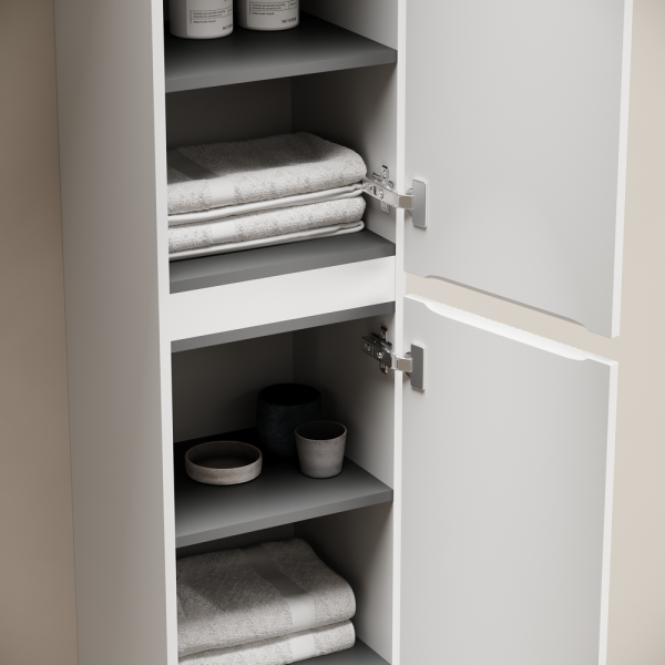 Шкаф-пенал подвесной SANCOS Code, 350х350х1650 мм, цвет белый,  PCD35W