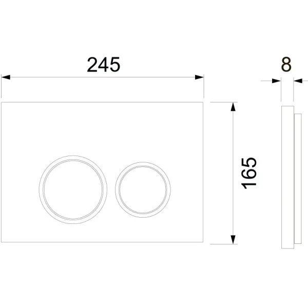 Кнопка смыва Tece TECEspring R 9940104 для инсталляции, черный матовый