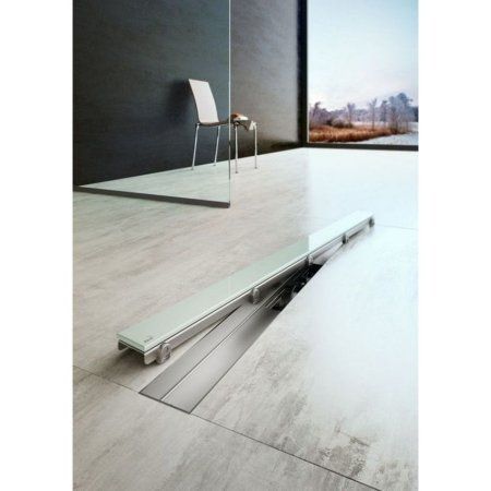 Решетка AlcaPlast GL1200-1150 стекло белое