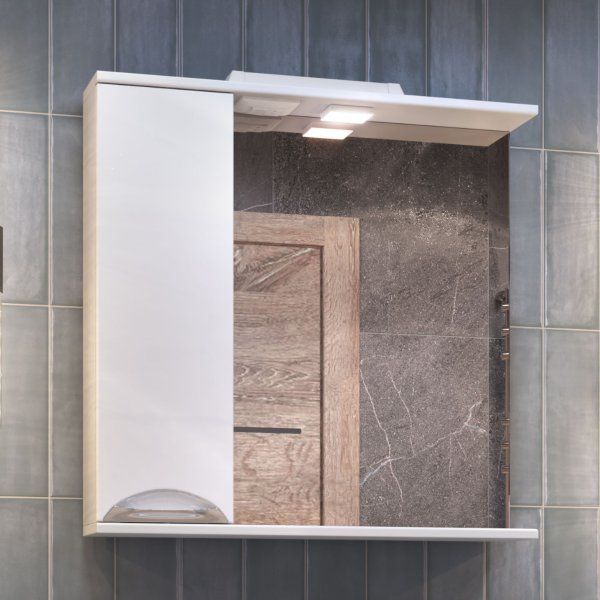 Шкаф VIGO навесной с зеркалом Callao 700 (левый) со спотом (z.CAL.70.L.El)