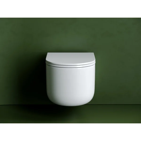 Унитаз подвесной Ceramica Nova Ulma CN4006T безободковый, торнадо, с сиденьем микролифт, белый