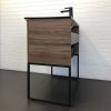 Тумба-умывальник COMFORTY "Равенна Лофт-90" дуб темно-коричневый с раковиной  COMFORTY 90E черная матовая