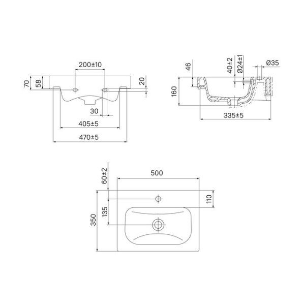 Тумба с умывальником IDDIS подвесная с ящиками 50 см белая/под дерево Zodiac (ZOSKD5NNABJG0iBJ95ALK)