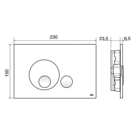 Кнопка смыва Oli Globe 152949 белый