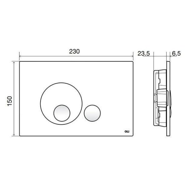 Кнопка смыва Oli Globe 152951 хром матовый