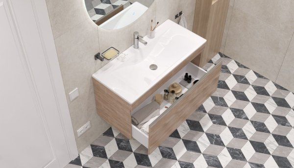 Тумба Velvex подвесная Pulsus 100 Дуб сонома (tp.PUL.PUL.100.1Y дуб сонома)